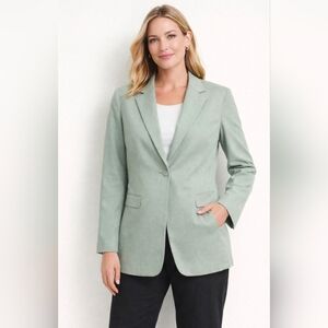 VTG Pendleton Womens Light Green Womens Blazer 10 & Skirt 12. 100% Wool. ( HL103